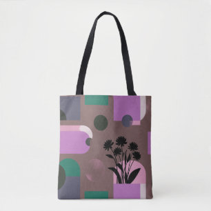 Weiche abstrakte Blumen-Collage-Tasche