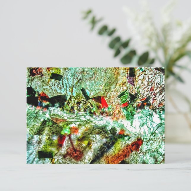 Weiche, abstrakte Einladung, abstrakter Charme Einladung (Stehend Vorderseite)