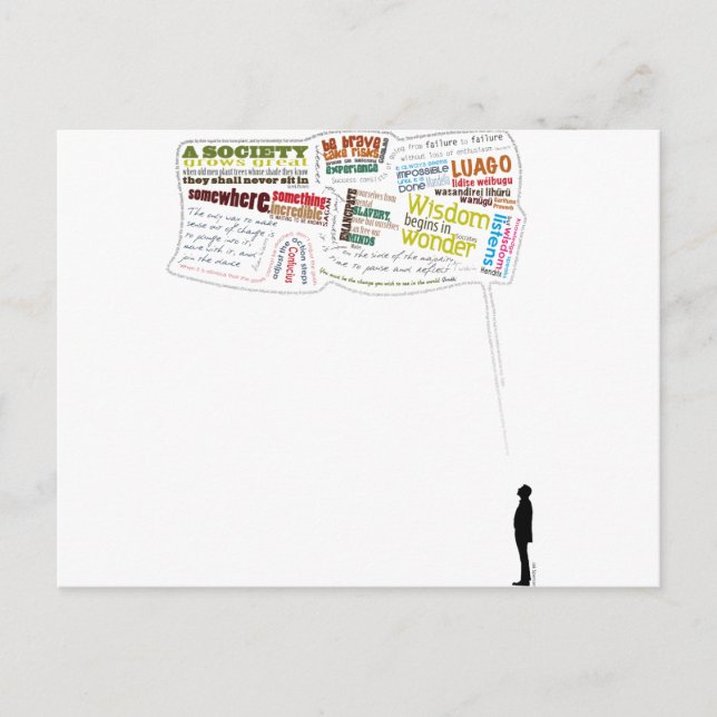 Weiche Anführungszeichen Postkarte (Vorderseite)