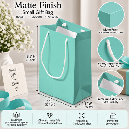 Weiche Aqua-Einfarbige Minimalistische Geschenkver Kleine Geschenktüte