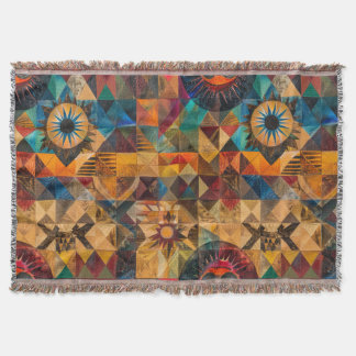 Weiche Aquamarine "Ererbte Kunst" Gemütliche Keusc Decke