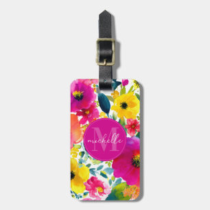 Weiche Aquarell-Blumen-Gepäckanhänger Gepäckanhänger
