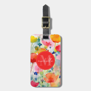 Weiche Aquarell-Blumen-Gepäckanhänger Gepäckanhänger
