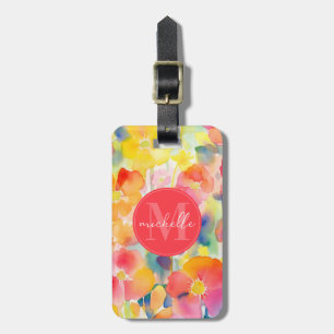 Weiche Aquarell-Blumen-Gepäckanhänger Gepäckanhänger