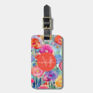 Weiche Aquarell-Blumen-Gepäckanhänger Gepäckanhänger