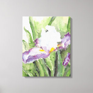 Weiche Aquarell-Iris Leinwanddruck