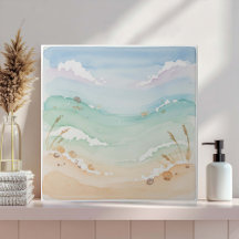 Weiche Aquarell-Strandszene ID1207
