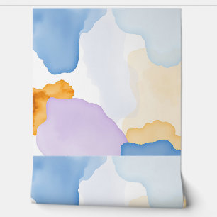 Weiche Aquarellfarben-Tropfen und Blended-Kanten Tapete