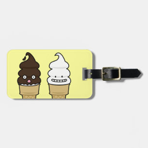 Weiche Aufschlags-Eistüteoblate-Schokoladenvanille Gepäckanhänger