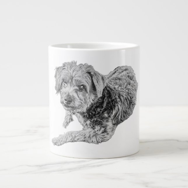 Weiche Augen, sanftes Soul Jumbo-Tasse (Vorderseite)