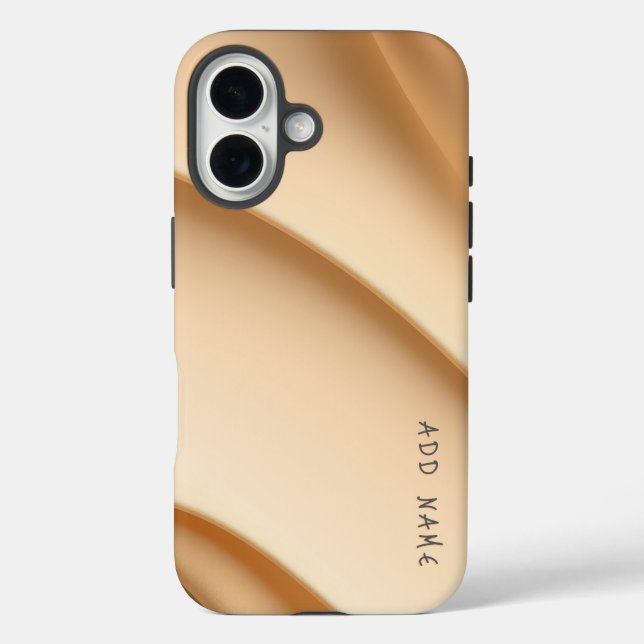 Weiche, beige Abstrakte Waves Case-Mate iPhone Hülle (Rückseite)