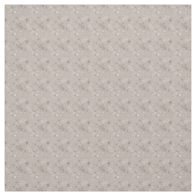 Weiche beige Rose mit grünen Leaf-Akzenten Stoff (Muster)