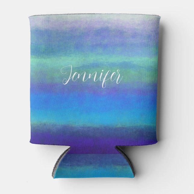 Weiche Blau- und Grüntöne Dosenkühler (Vorderseite)