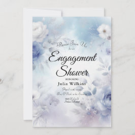 Weiche blaue Blüten und Lavendel-Mist Einladung