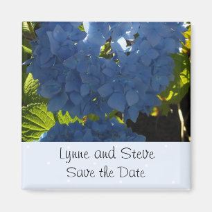 Weiche Blaue Hortensie Save the Date Magnet