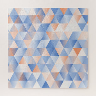 Weiche Blaue Orange Dreiecke Puzzle