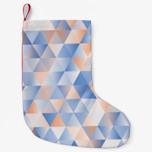 Weiche blaue Orangendreiecke Kleiner Weihnachtsstrumpf