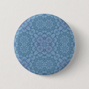Weiche blaue Tracery #2 Button