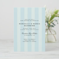Weiche blaue vertikale Streifen moderne Babyparty