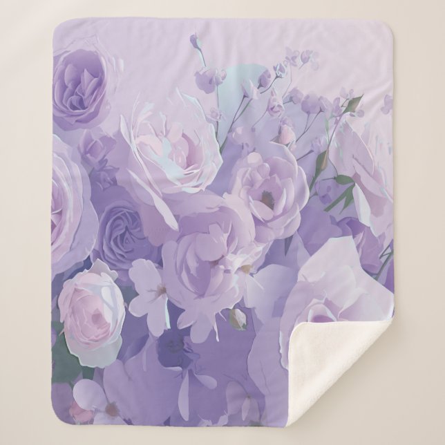 Weiche Blume Sherpadecke (Vorderseite)