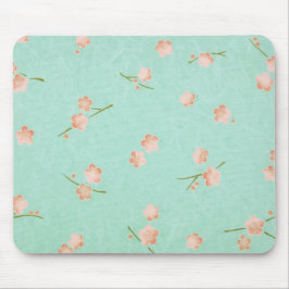 Weiche Blumenblätter Pfirsich u. Aqua Mousepad
