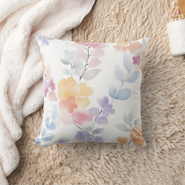 Weiche Blumenpasten Kissen (Decke)