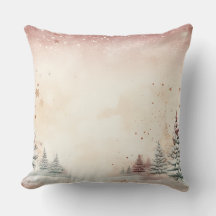 Weiche Blush Winter Wonderland Kissen