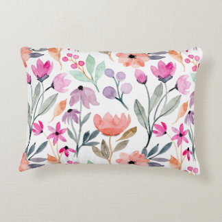 Weiche Blütenfarbe Muster Blume Pastell Hues Dekokissen