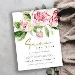 Weiche Blütenpeere Wasserfarbe Save the Date Ankündigungspostkarte<br><div class="desc">Wenn Sie weitere Anpassungen benötigen,  schreiben Sie mir bitte an yellowfebstudio@gmail.com</div>