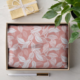 Weiche botanische Blätter Silhouette Koralle Seidenpapier