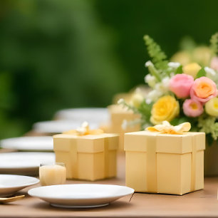 Weiche Butter Gelb #F6E7B8 Wrapper Paper Geschenkpapier