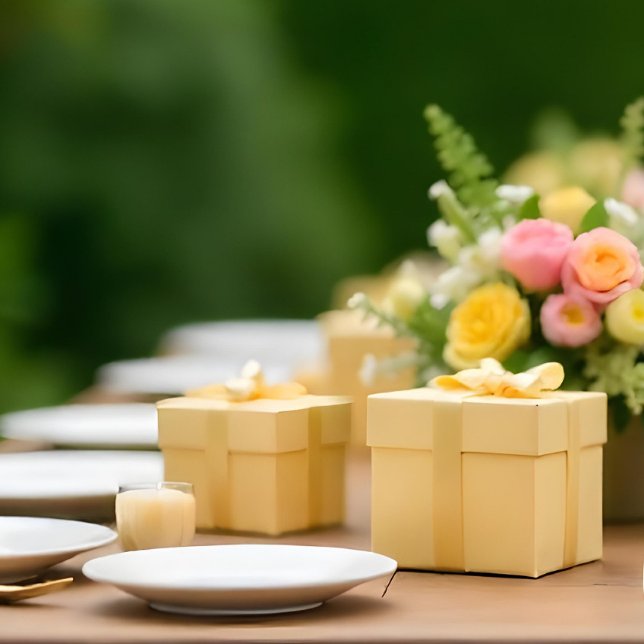 Weiche Butter Gelb #F6E7B8 Wrapper Paper Geschenkpapier (Soft Butter Yellow #F6E7B8 Wrapping Paper. ai gen)