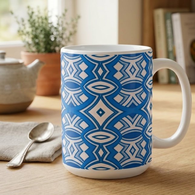 Weiche Diamant- und Oval-Symmetrie Kaffeetasse (Von Creator hochgeladen)