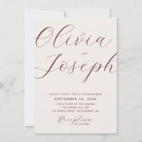 Weiche Elfenbein Moderne Schrift Hochzeit | Foto &