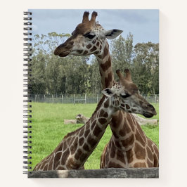 Weiche, erdige Farben, Giraffen - Notebook-Muster Notizbuch