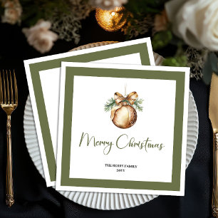 Weiche erdige Weihnachtsbaumkugel personalisierte Serviette