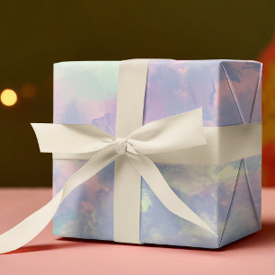 Weiche Farben Aquarellfarbe Pink Lilac-Blau Geschenkpapier
