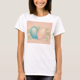 Weiche Farben Osterei und Frühlingsmilch Blume T-Shirt