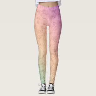 Weiche Farben pastellrosa Korallenbeige grün Leggings
