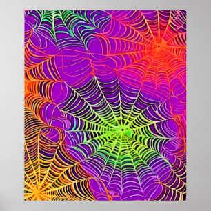 Weiche Farben: Spiderweb Art Poster