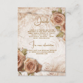 Weiche farbige Rose Hochzeit Begleitkarte