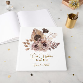 Weiche farbige Rose Hochzeit Gästebuch