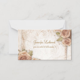 Weiche farbige Rose Hochzeit Platzkarte