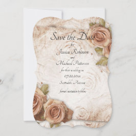 Weiche farbige Rose Hochzeit Save The Date