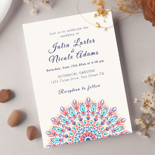 Weiche Feder Trocken Pampas Gras Mandala Hochzeit Einladung