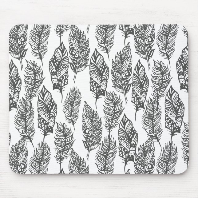 Weiche Federn Doodle Mousepad (Vorne)
