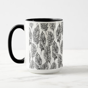 Weiche Federn Doodle Tasse