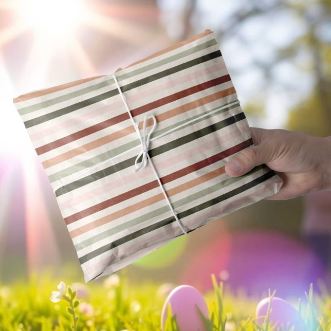 Weiche Federstreifen in Pasteten Seidenpapier (Soft Spring Stripes in Pastels Tissue Paper)