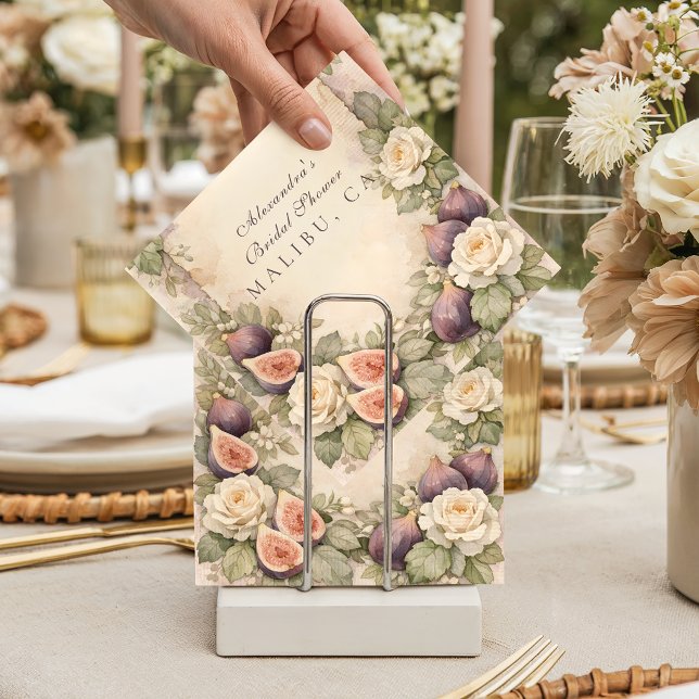 Weiche Feigen-Botanische Brautparty Serviette (Von Creator hochgeladen)