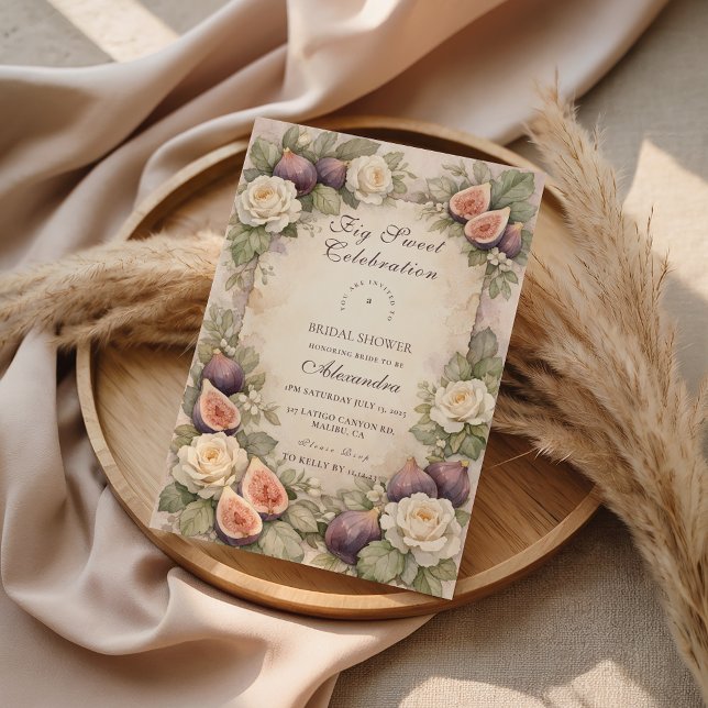 Weiche Feigen-Botanische Hochzeitsdusche Einladung (Von Creator hochgeladen)
